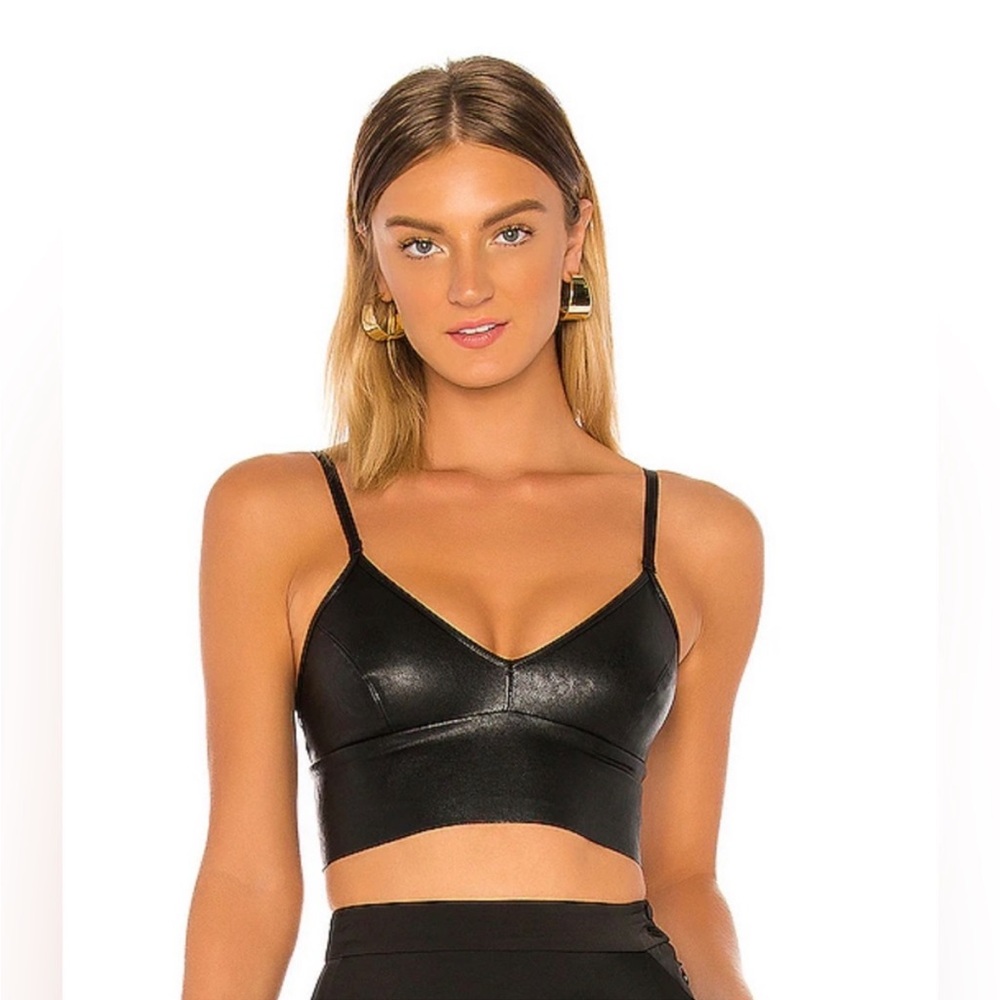 Commando faux leather bralette